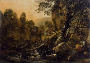 Nicolaes Pietersz. Berchem The Waterfall oil painting reproduction